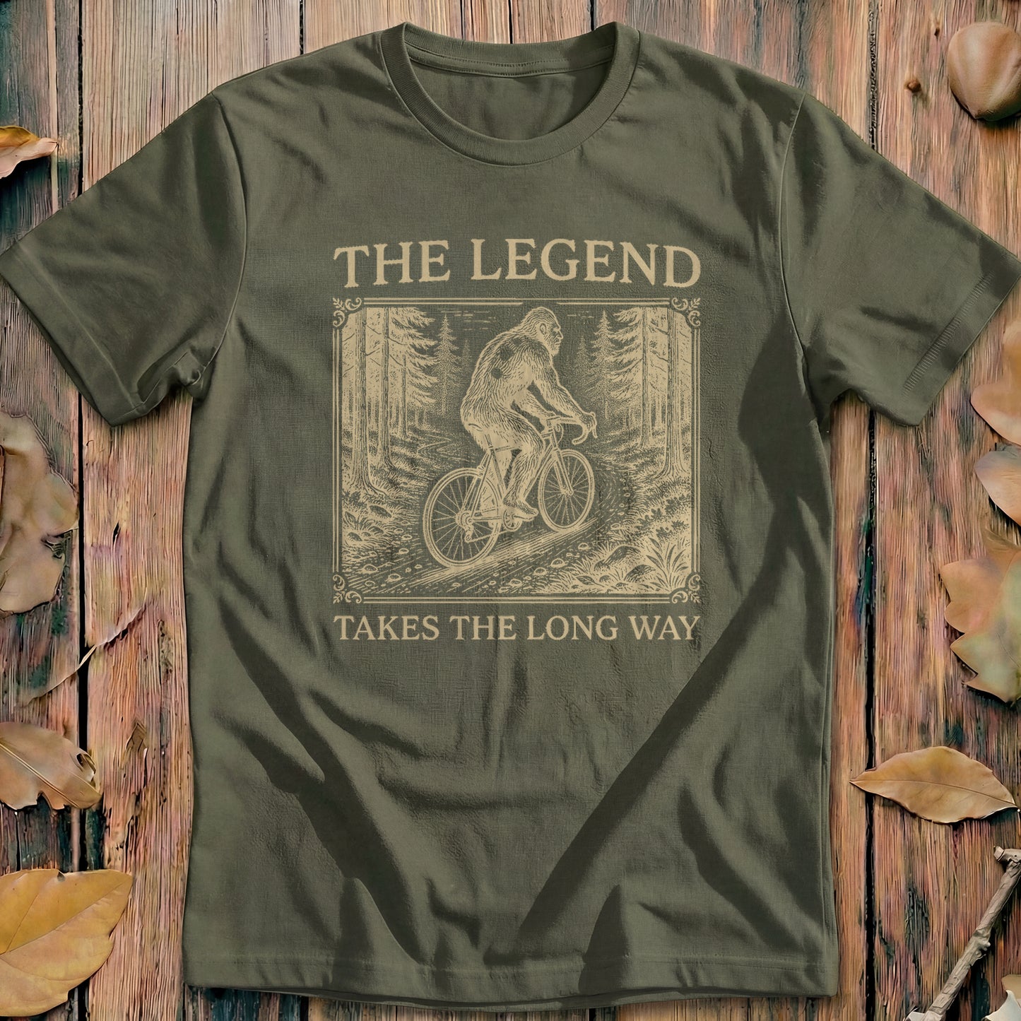 Bigfoot Takes The Long Way Cycling T-Shirt