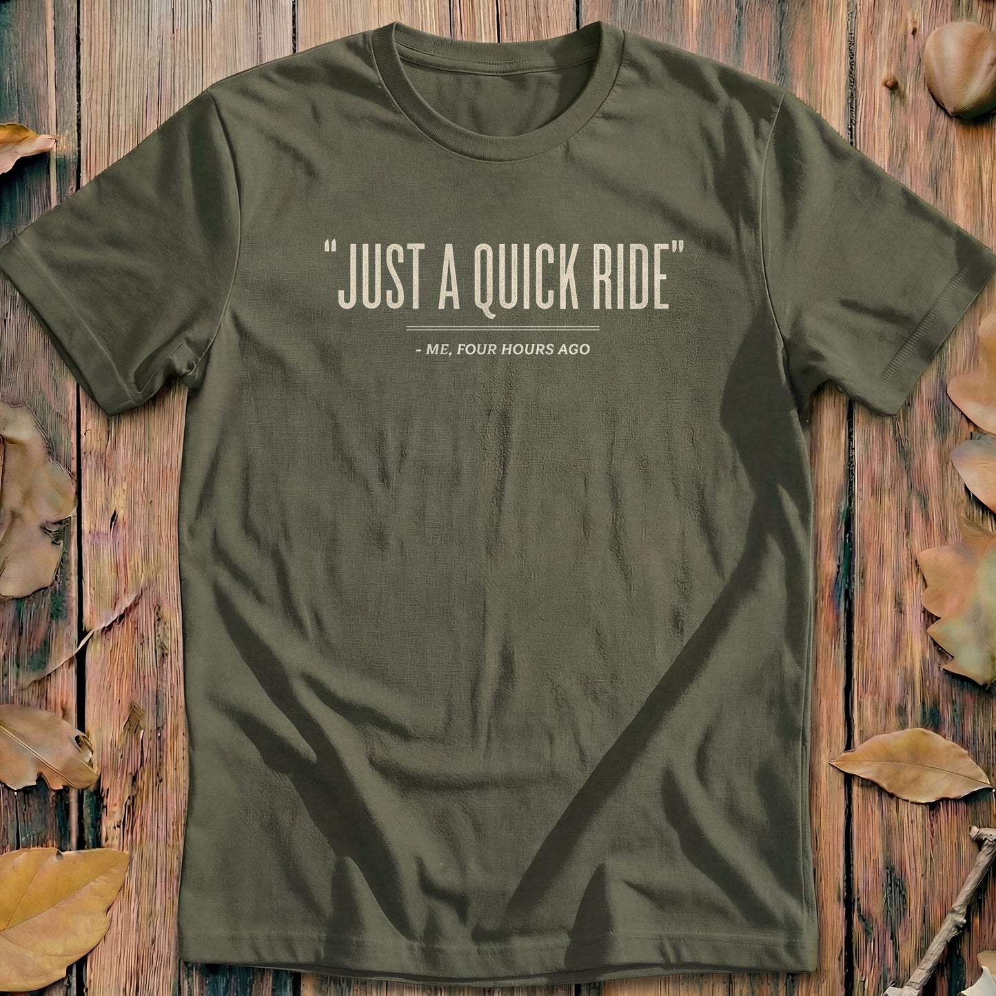 Just A Quick Ride Heritage Cycling T-Shirt