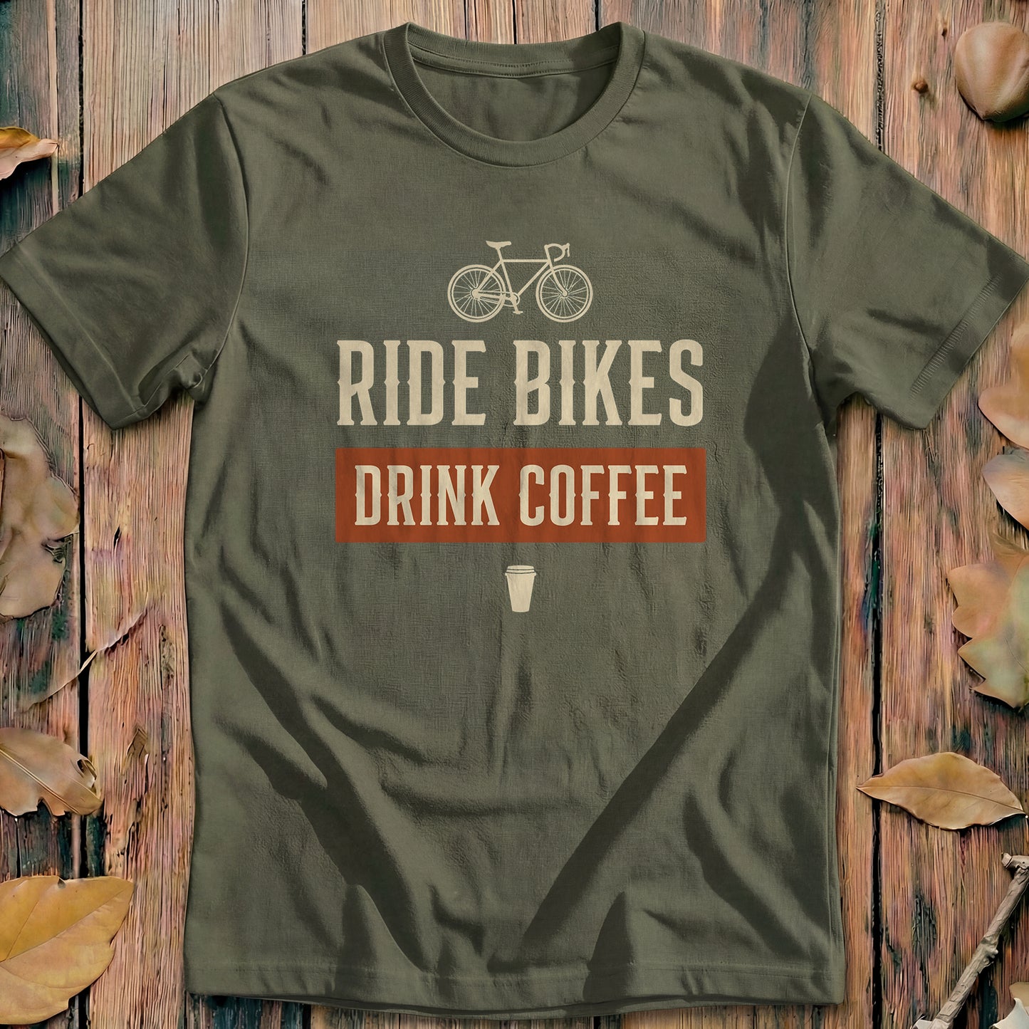 Ride Bikes Drink Coffee Heritage Cycling T-Shirt
