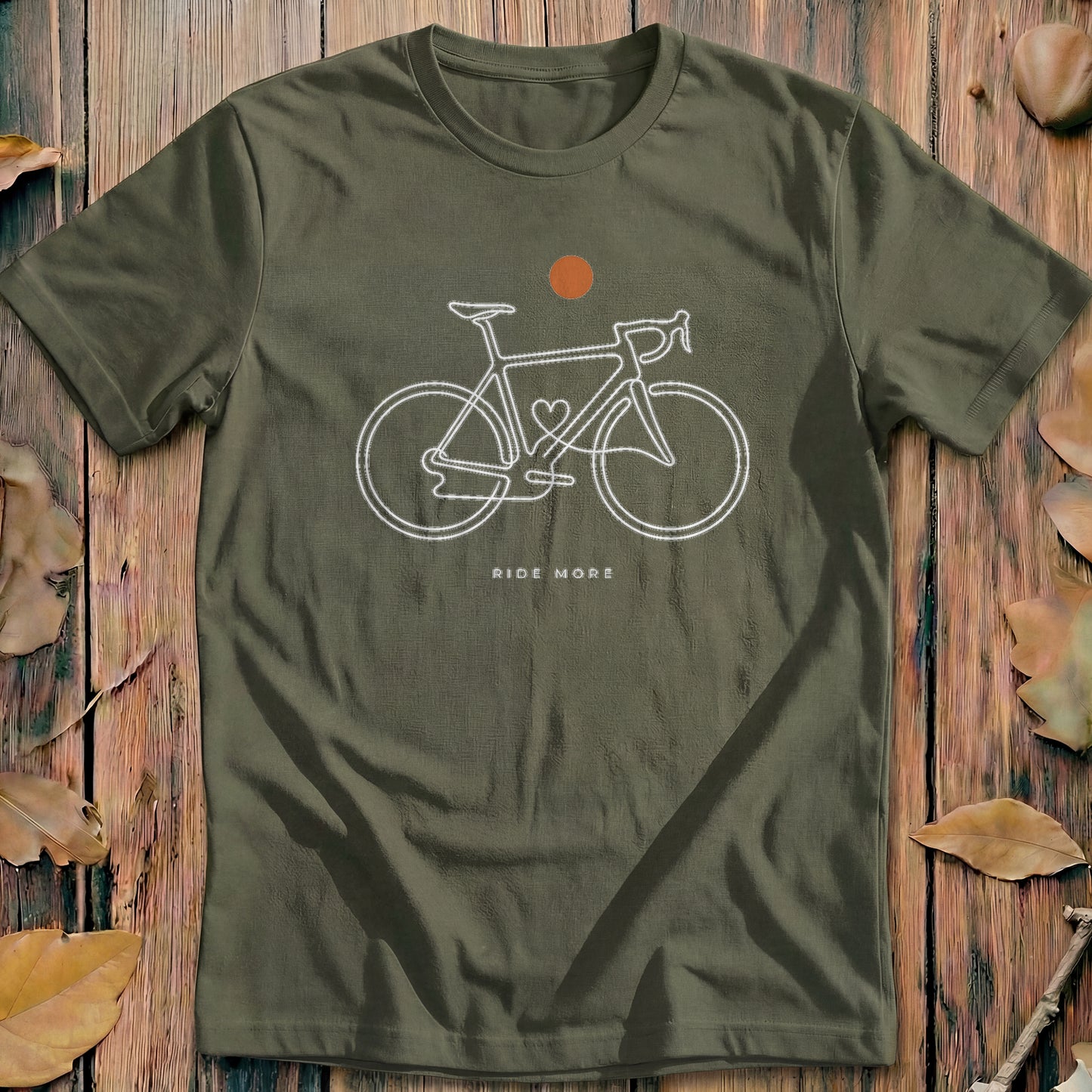 Ride More Line Art Cycling T-Shirt