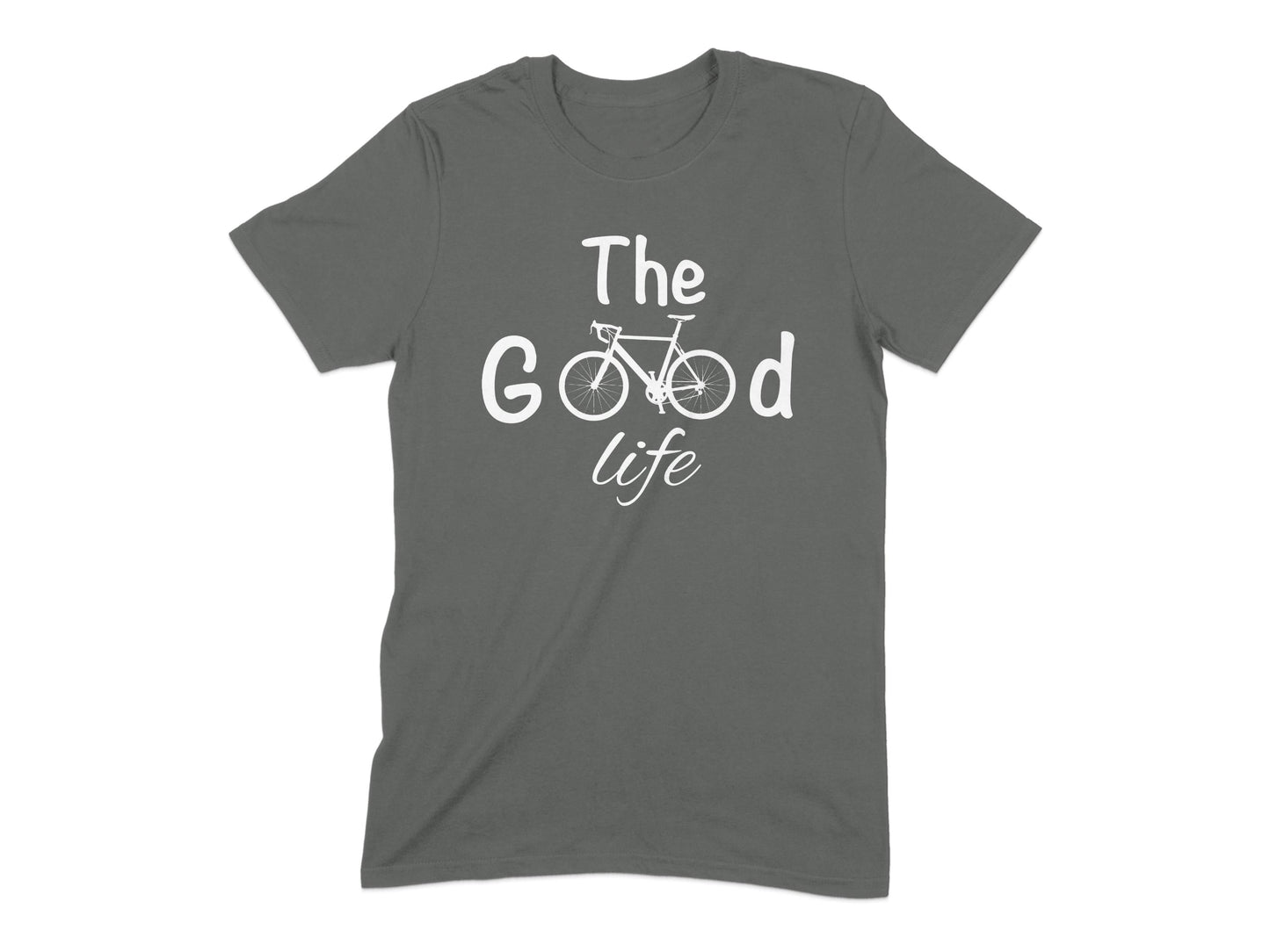 The Good Life Bicycle Graphic Grey T-shirt product type