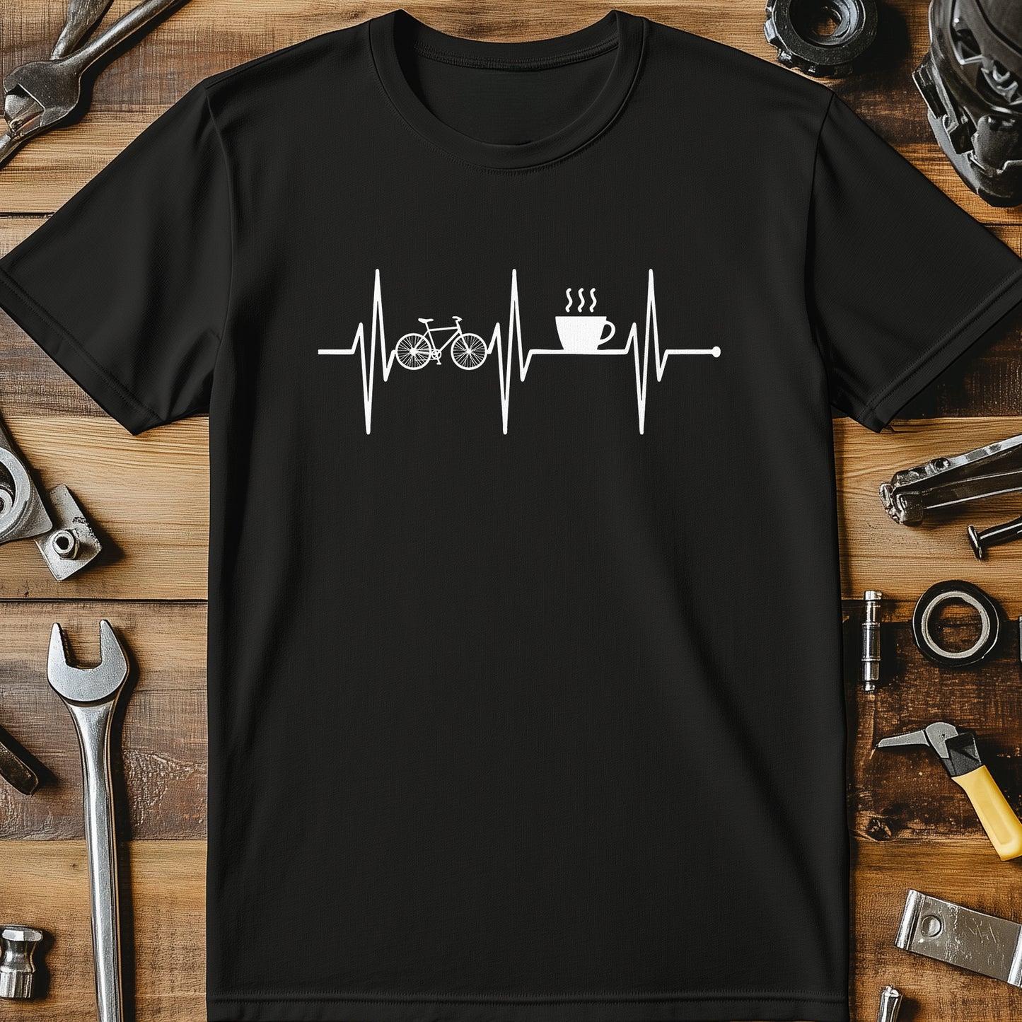 Mens Bike coffee T Shirt