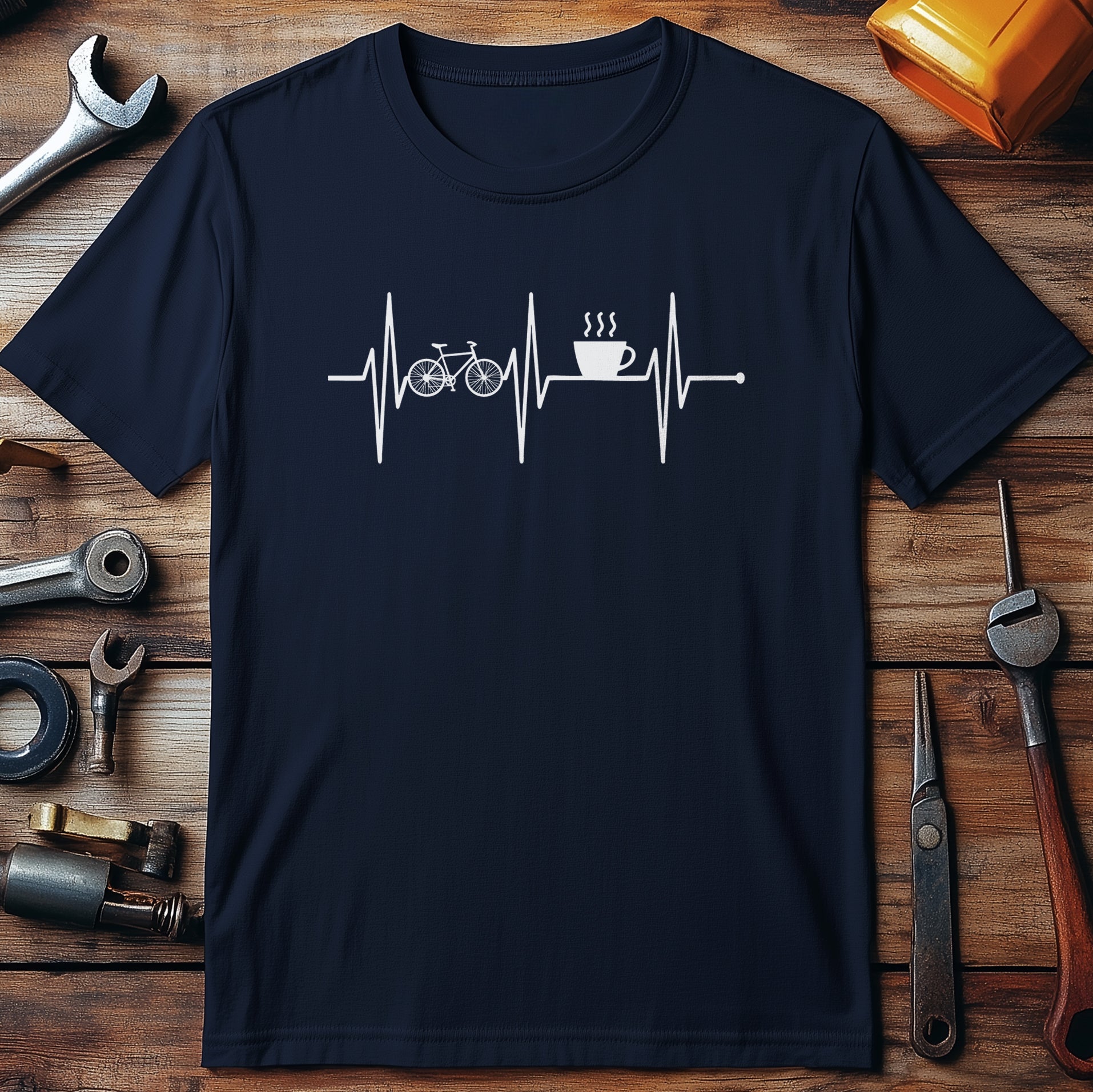 Mens Bike coffee T Shirt US
