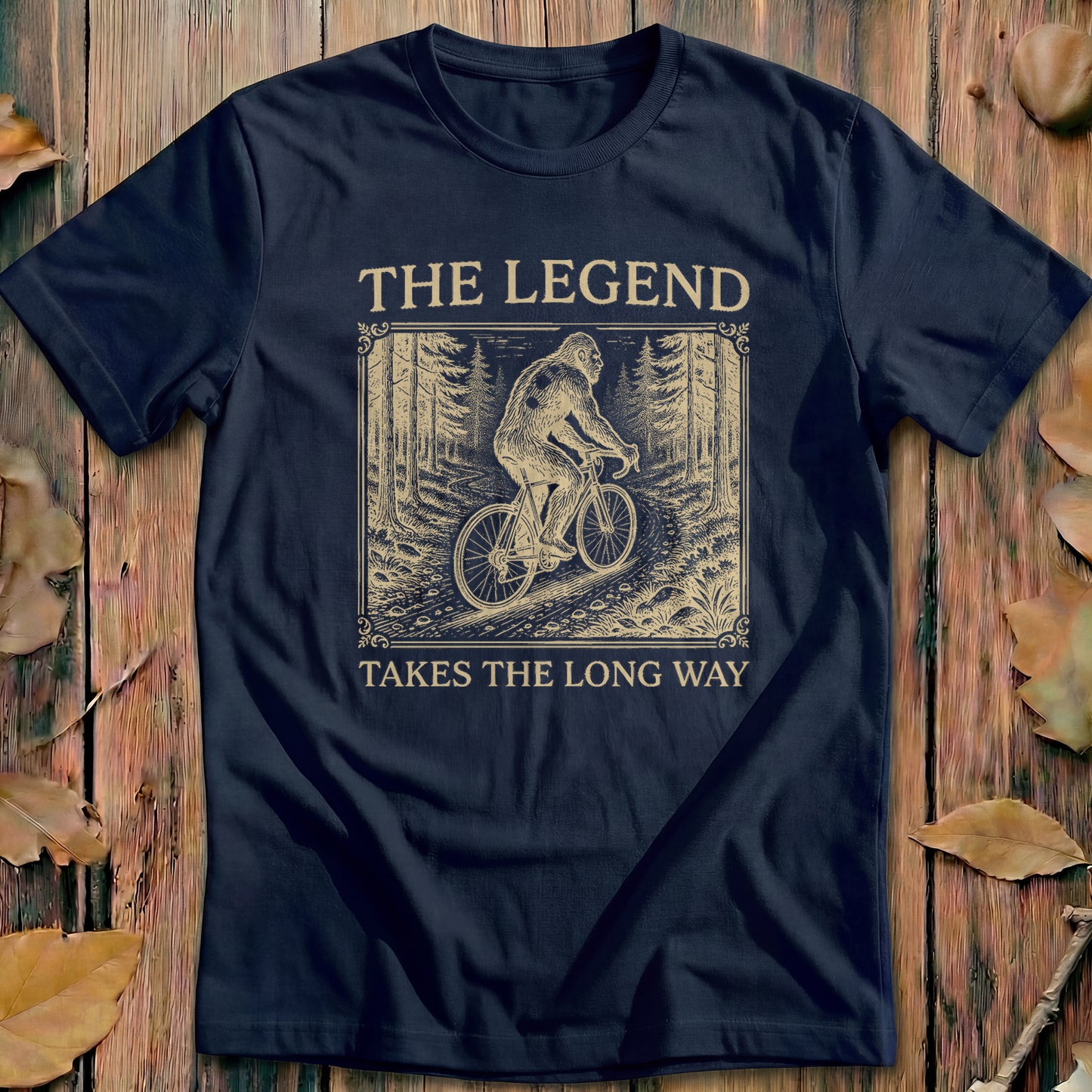 Bigfoot Takes The Long Way Cycling T-Shirt
