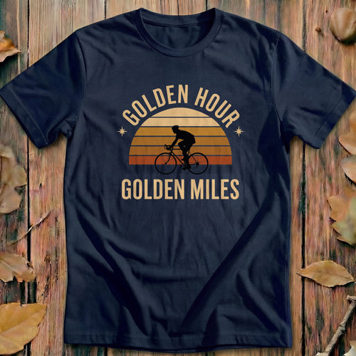 Golden Hour Golden Miles Heritage Cycling T-Shirt