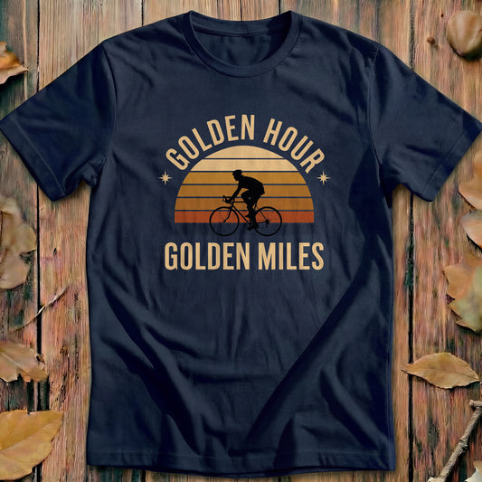 Golden Hour Golden Miles Heritage Cycling T-Shirt