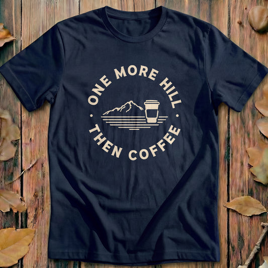 One More Hill Then Coffee Heritage Cycling T-Shirt