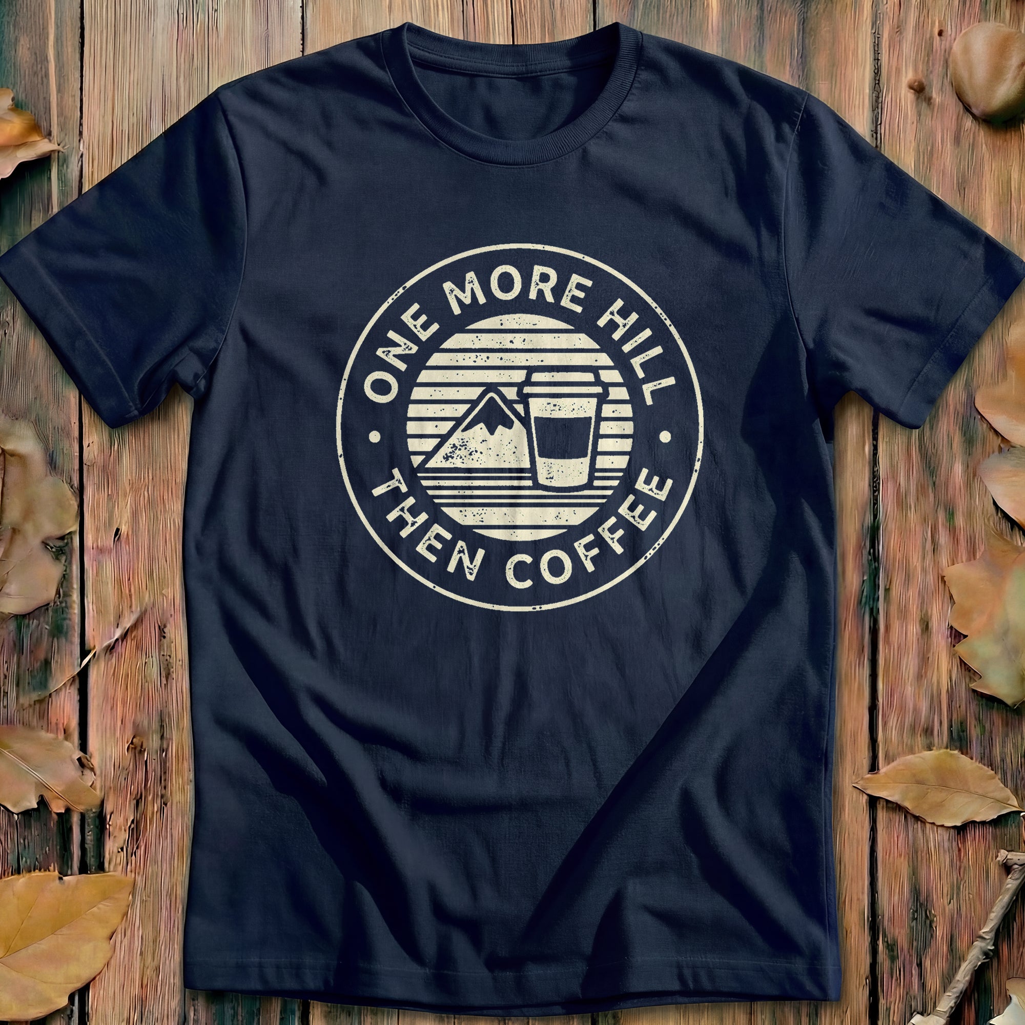 One More Hill Then Coffee Vintage Cycling T-Shirt