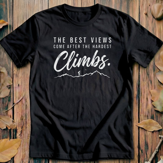 Best Views Hardest Climbs Vintage Cycling T-Shirt