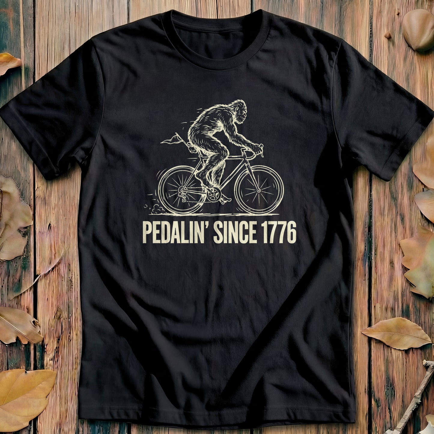 Bigfoot Pedalin Since 1776 Classic Cycling T-Shirt