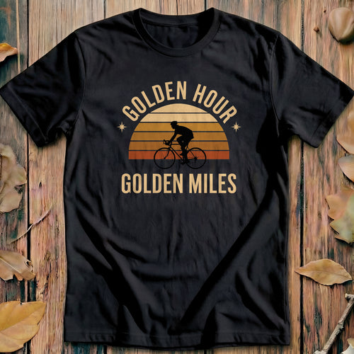 Golden Hour Golden Miles Heritage Cycling T-Shirt