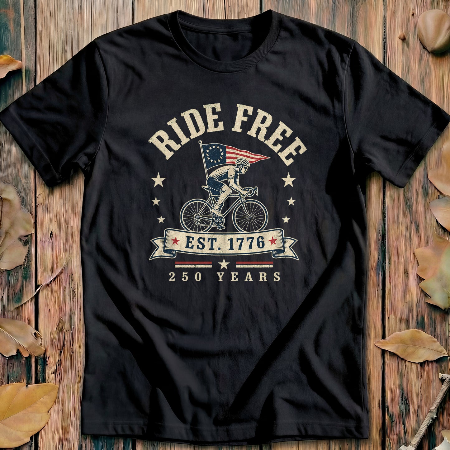 Ride Free 250 Years Cycling T-Shirt