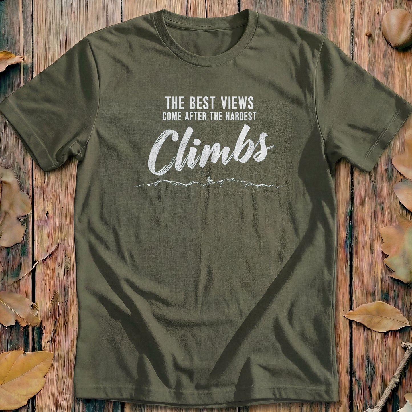 Best Views Hardest Climbs Retro Cycling T-Shirt