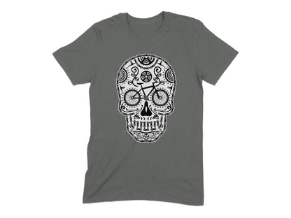 Intricate Skull with Bicycle Graphic T-Shirt product