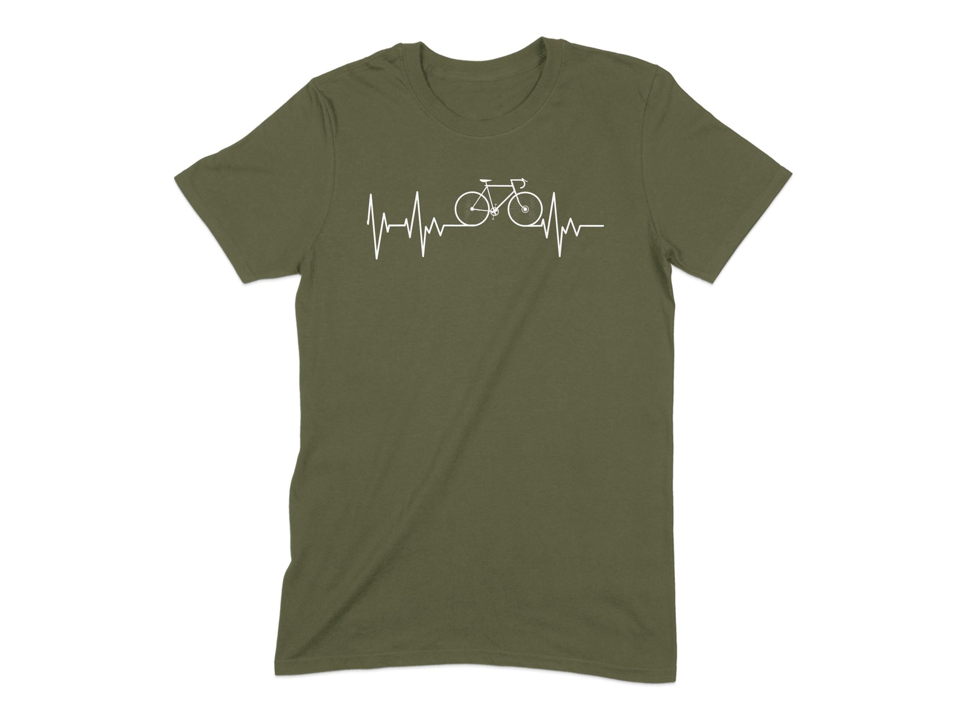 Heartbeat Bicycle Design Graphic T-Shirt product type
