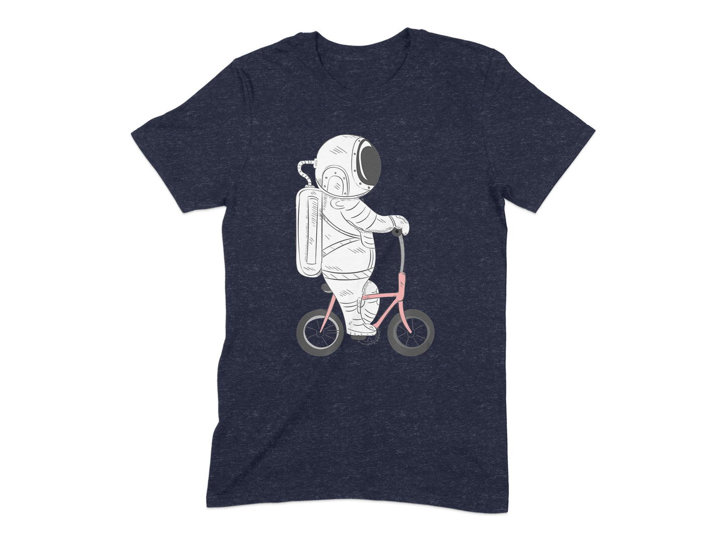 Astronaut Riding Bike Graphic Tee Shirt product type