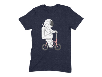 Astronaut Riding Bike Graphic Tee Shirt product type