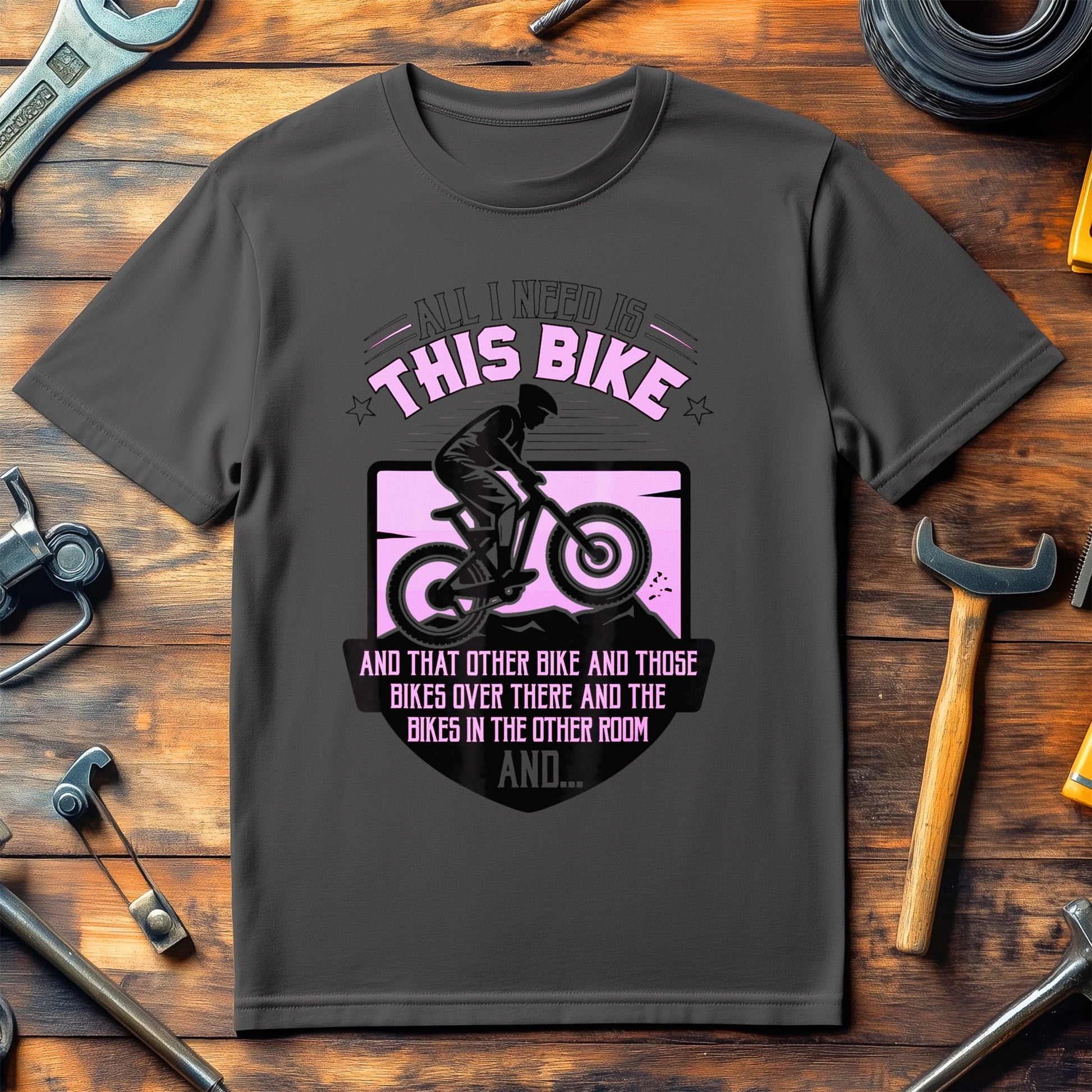 All I Need Is This Bike Graphic Printed T-shirt product