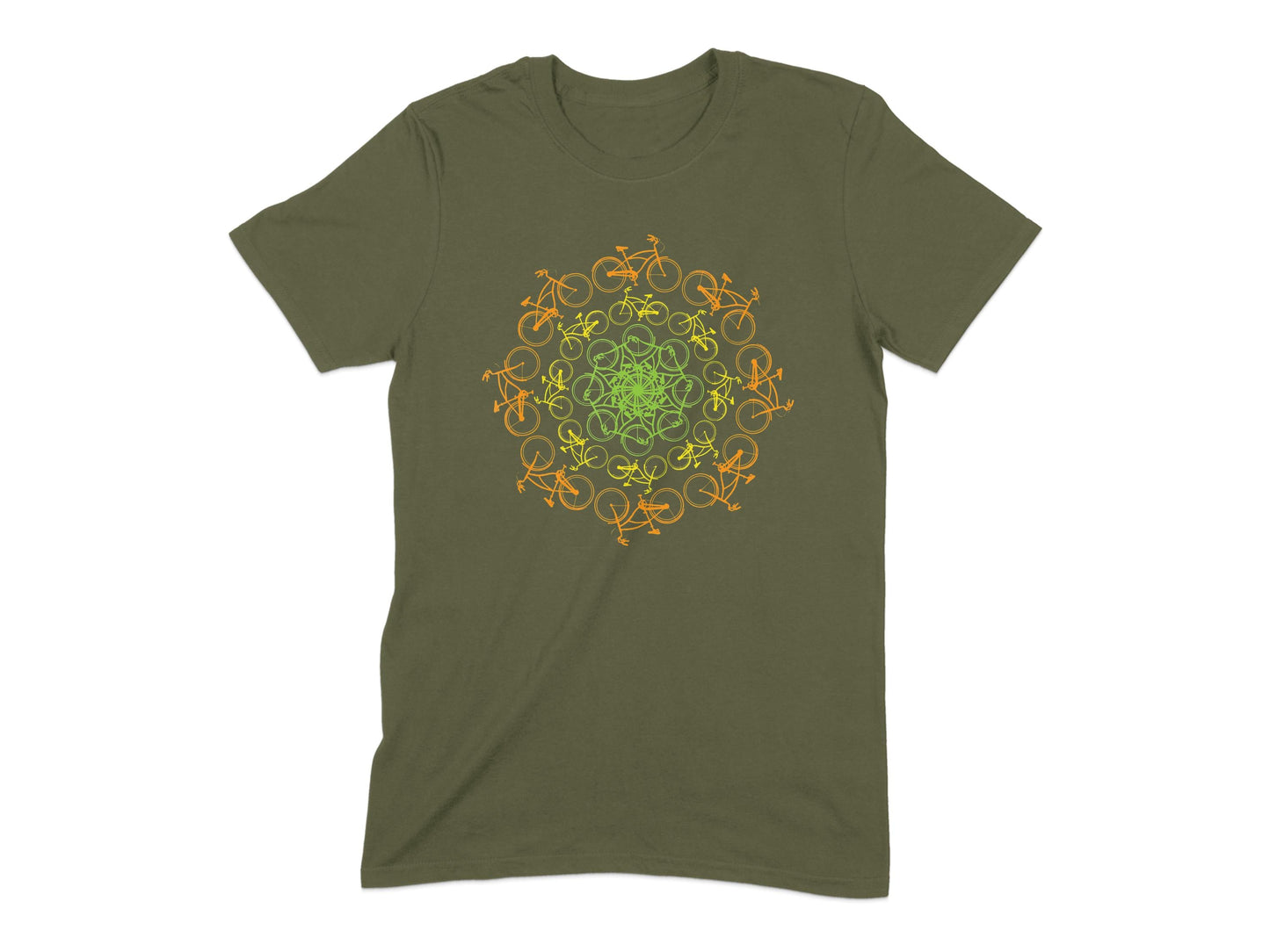 Geometric Bicycle Pattern Mandala Design T-shirt product