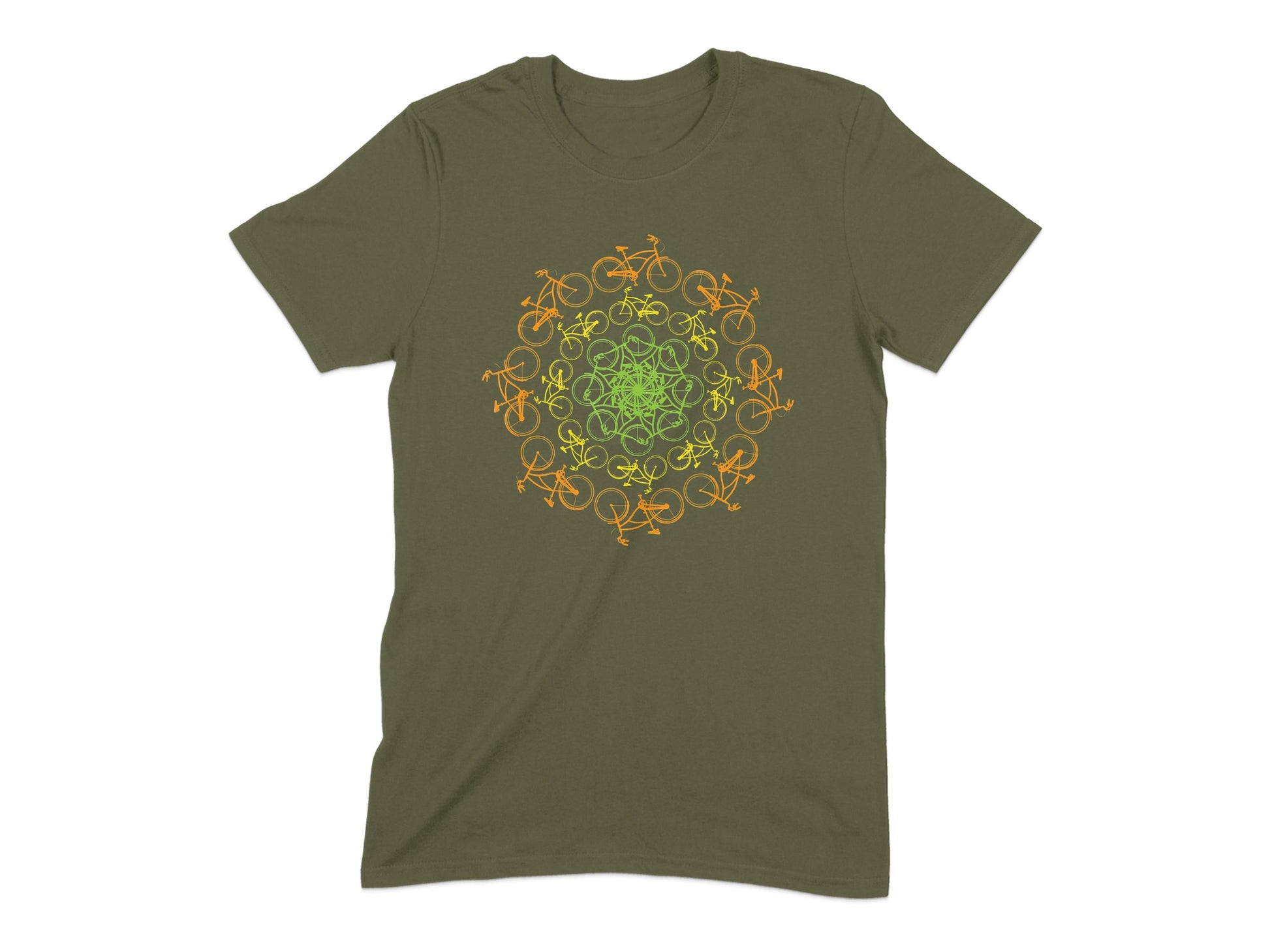 Geometric Bicycle Pattern Mandala Design T-shirt product