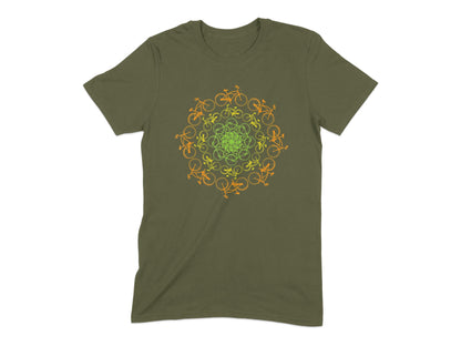 Geometric Bicycle Pattern Mandala Design T-shirt product