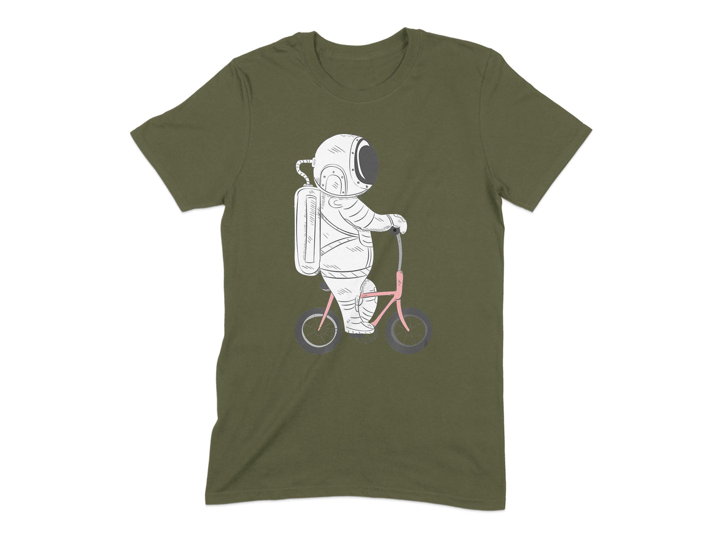 Astronaut Riding Bicycle Graphic T-shirt product type