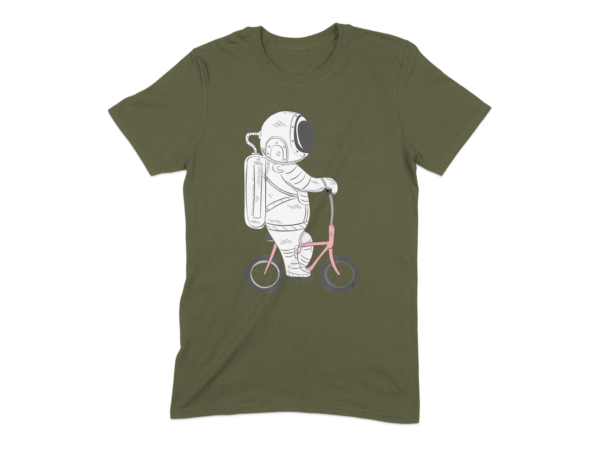 Astronaut Riding Bicycle Graphic T-shirt product type