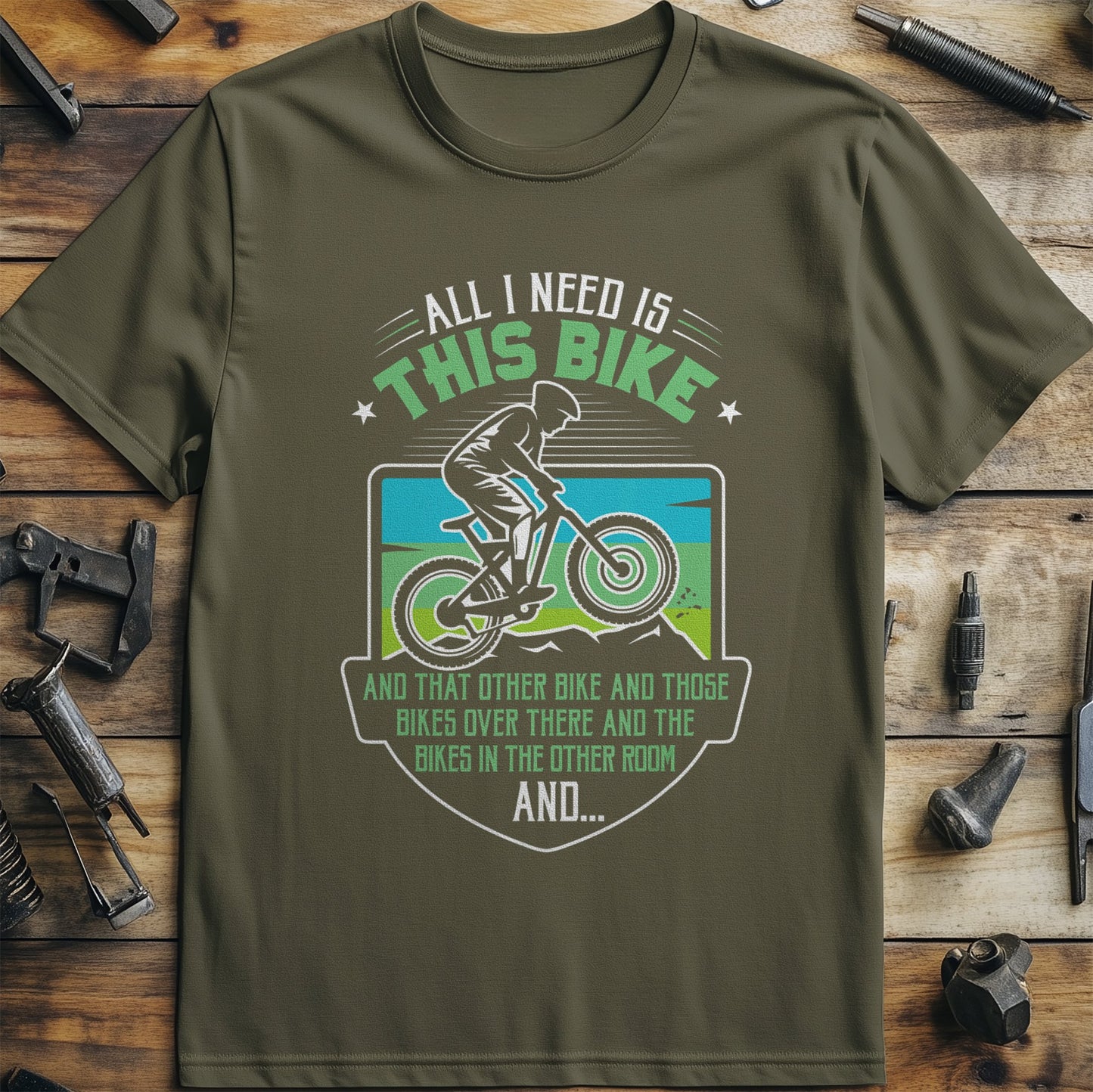 All I Need Is This Bike Graphic T-Shirt product
