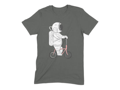 Astronaut Riding Bike Graphic Tee Unique T-shirt product