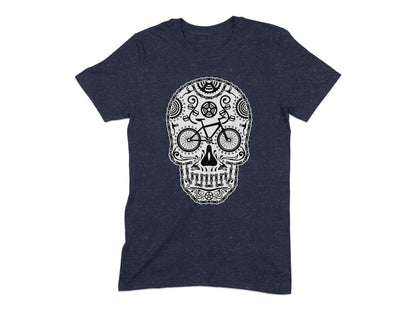 Intricate Skull with Bicycle Graphic T-shirt product