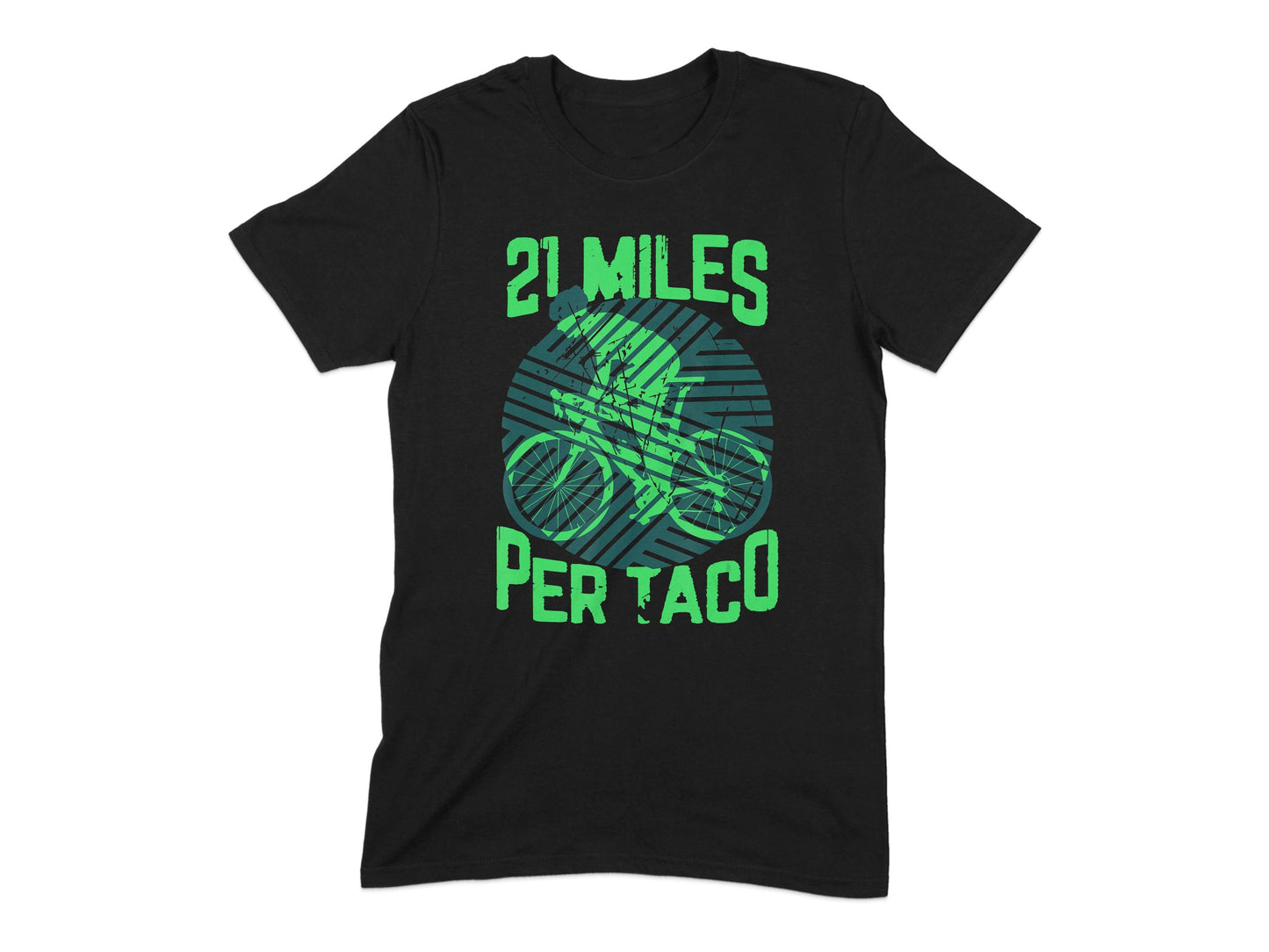 21 Miles Per Taco Funny Cycling Graphic Tee product